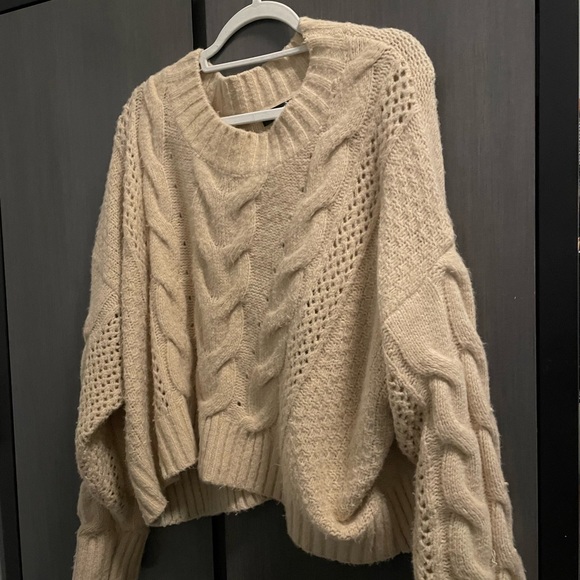 Missguided Sweaters - Cream Cable-knit Sweater